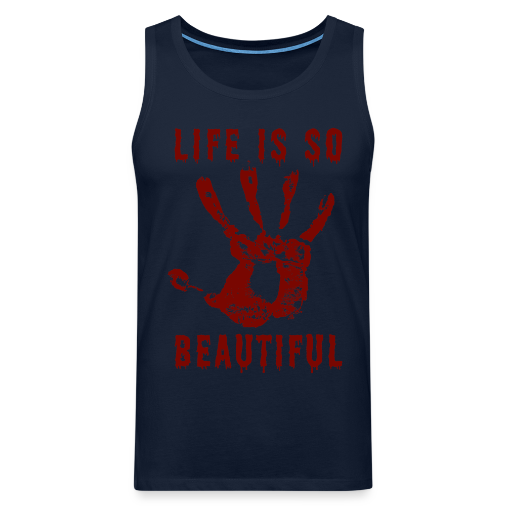 Life is so Beautiful Herren Premium Tank Top - Navy