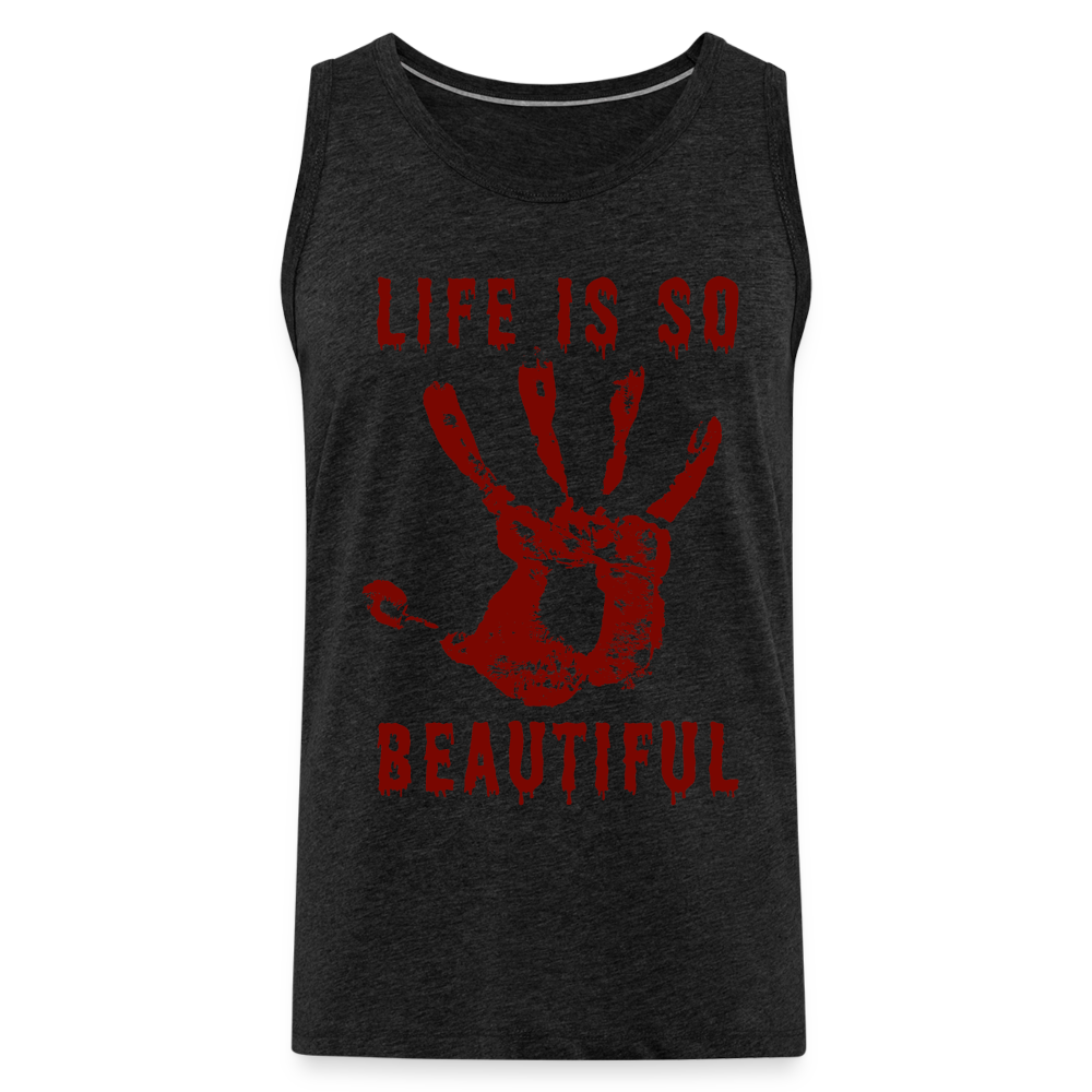 Life is so Beautiful Herren Premium Tank Top - Anthrazit