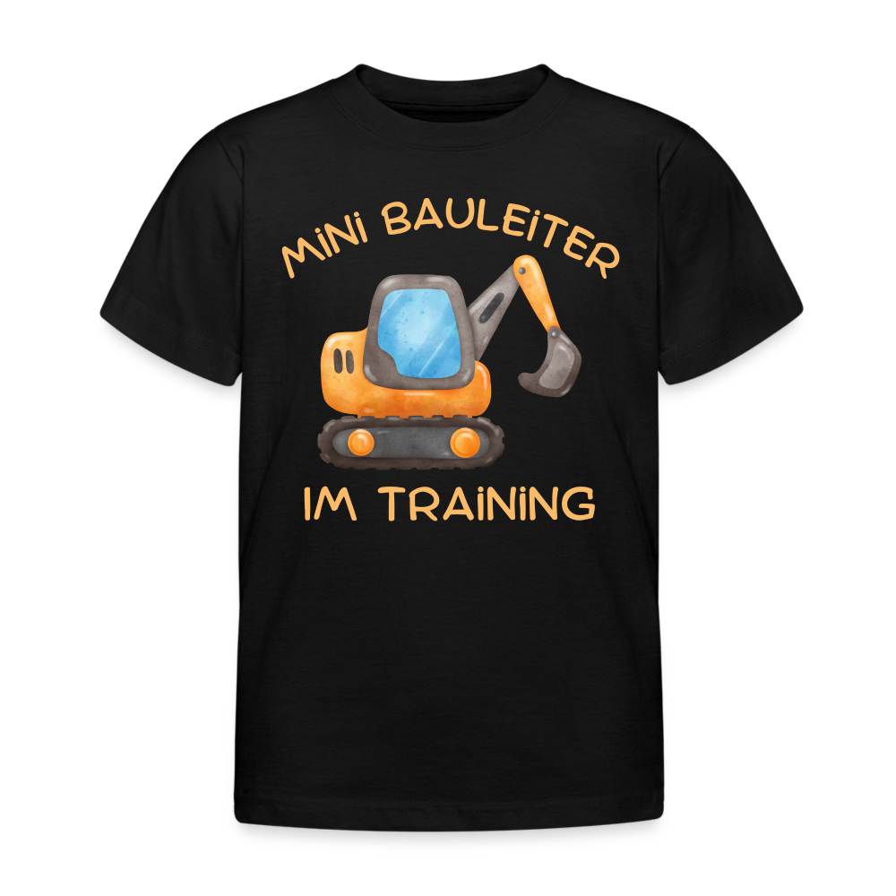 Mini Bauleiter im Training T-Shirt - Schwarz