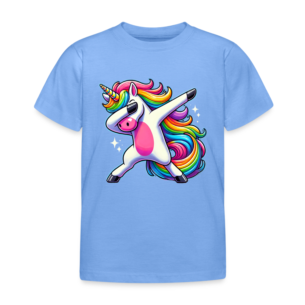 Unicorn Dab Dance Kinder T-Shirt - Himmelblau