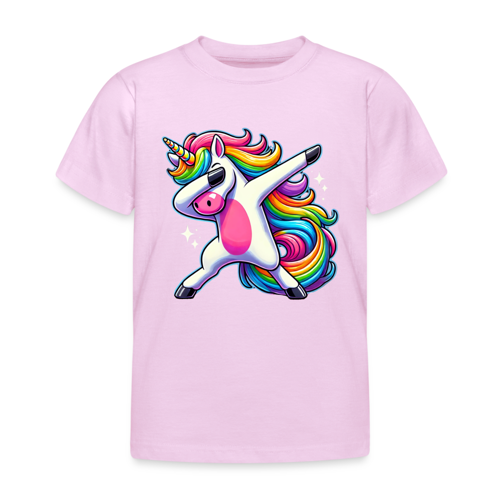 Unicorn Dab Dance Kinder T-Shirt - Hellrosa