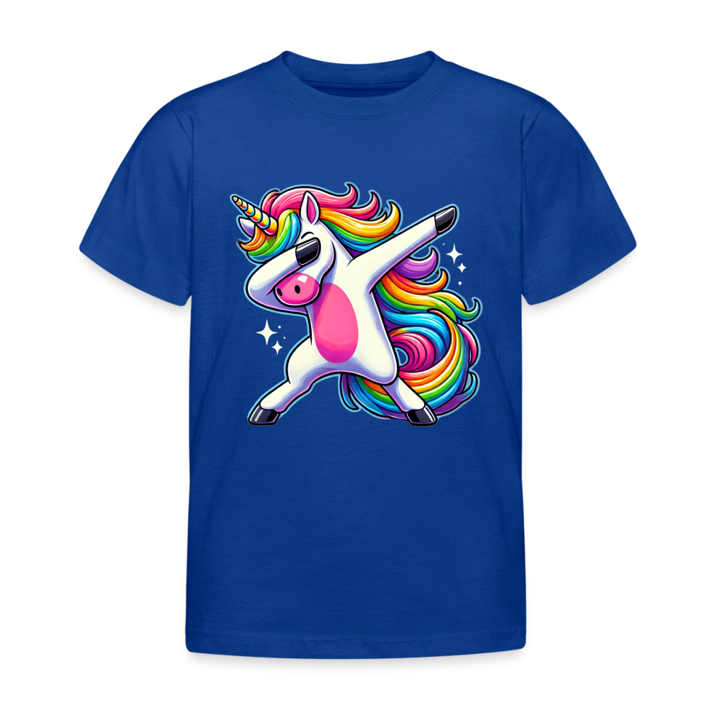 Unicorn Dab Dance Kinder T-Shirt - Royalblau