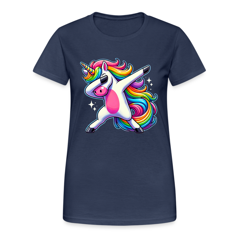 Unicorn Dab Dance Damen T-Shirt - Navy