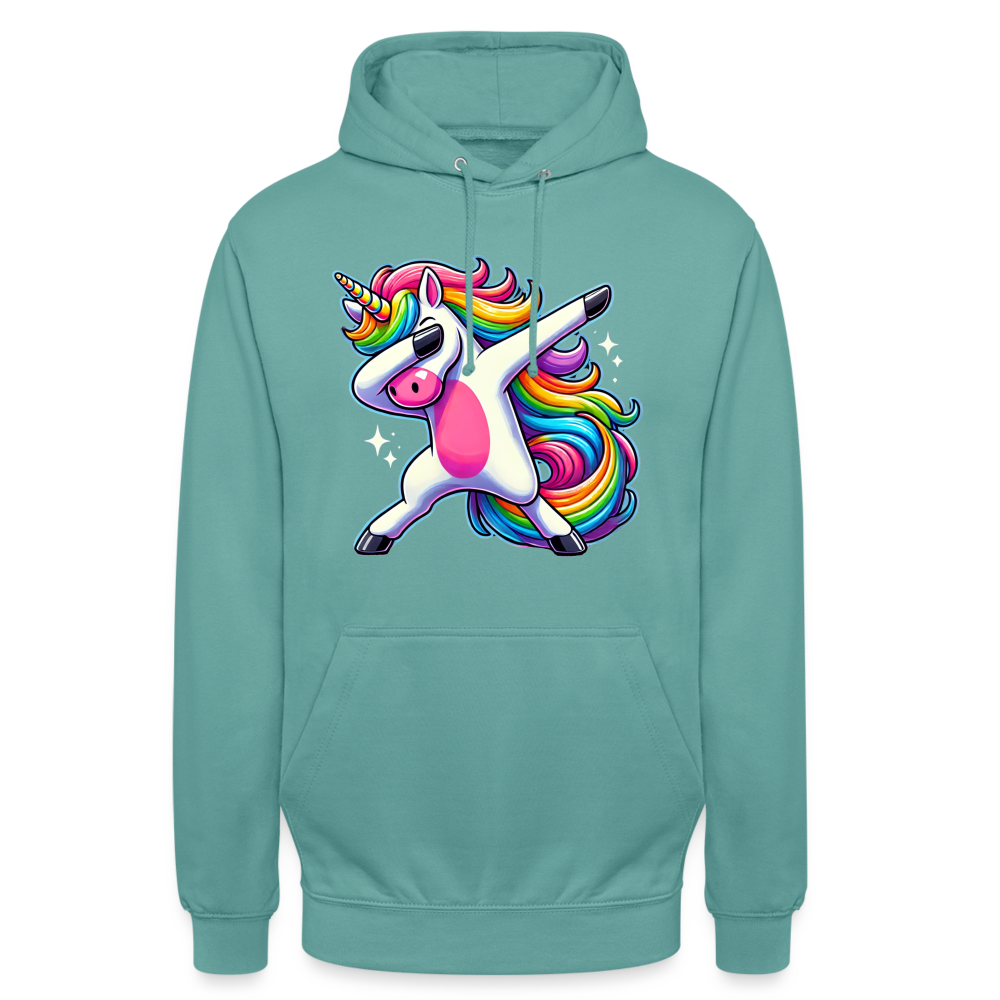 Unicorn Dab Dance Unisex Hoodie - Pastelltürkis