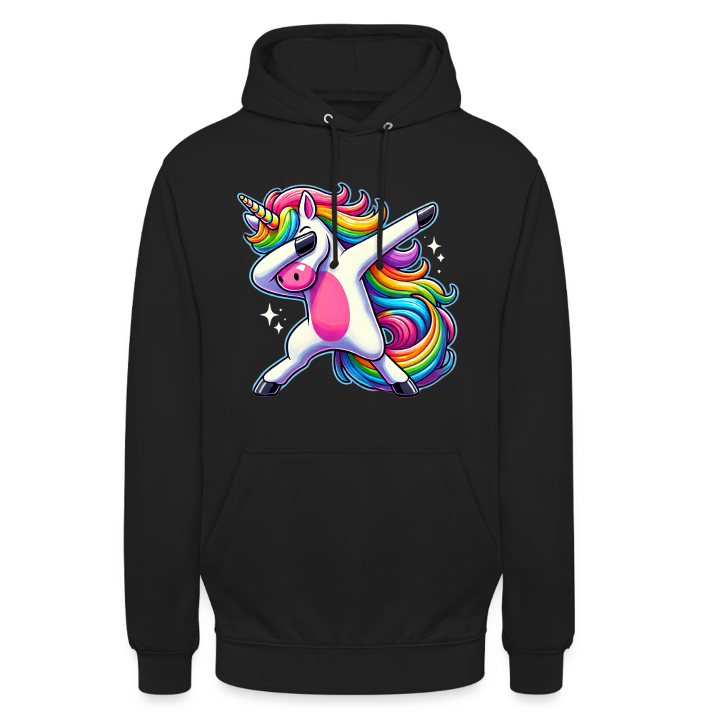 Unicorn Dab Dance Unisex Hoodie - Schwarz