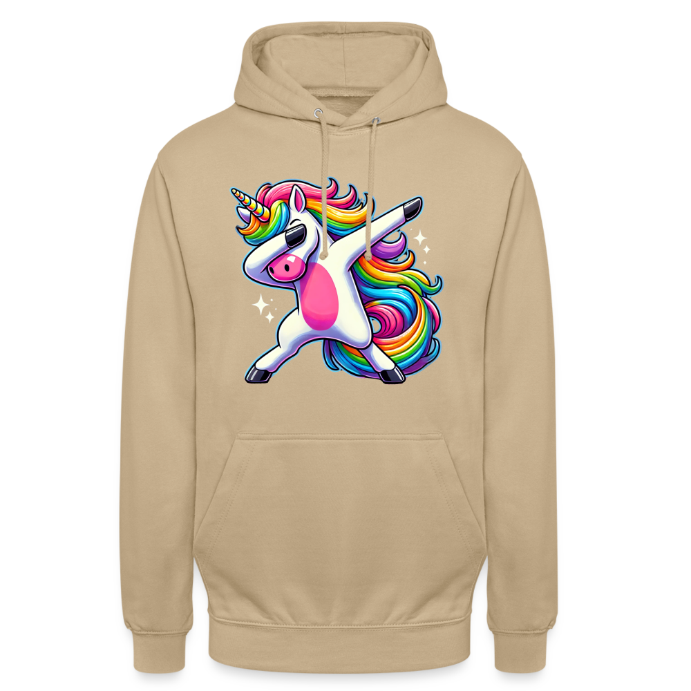 Unicorn Dab Dance Unisex Hoodie - Beige