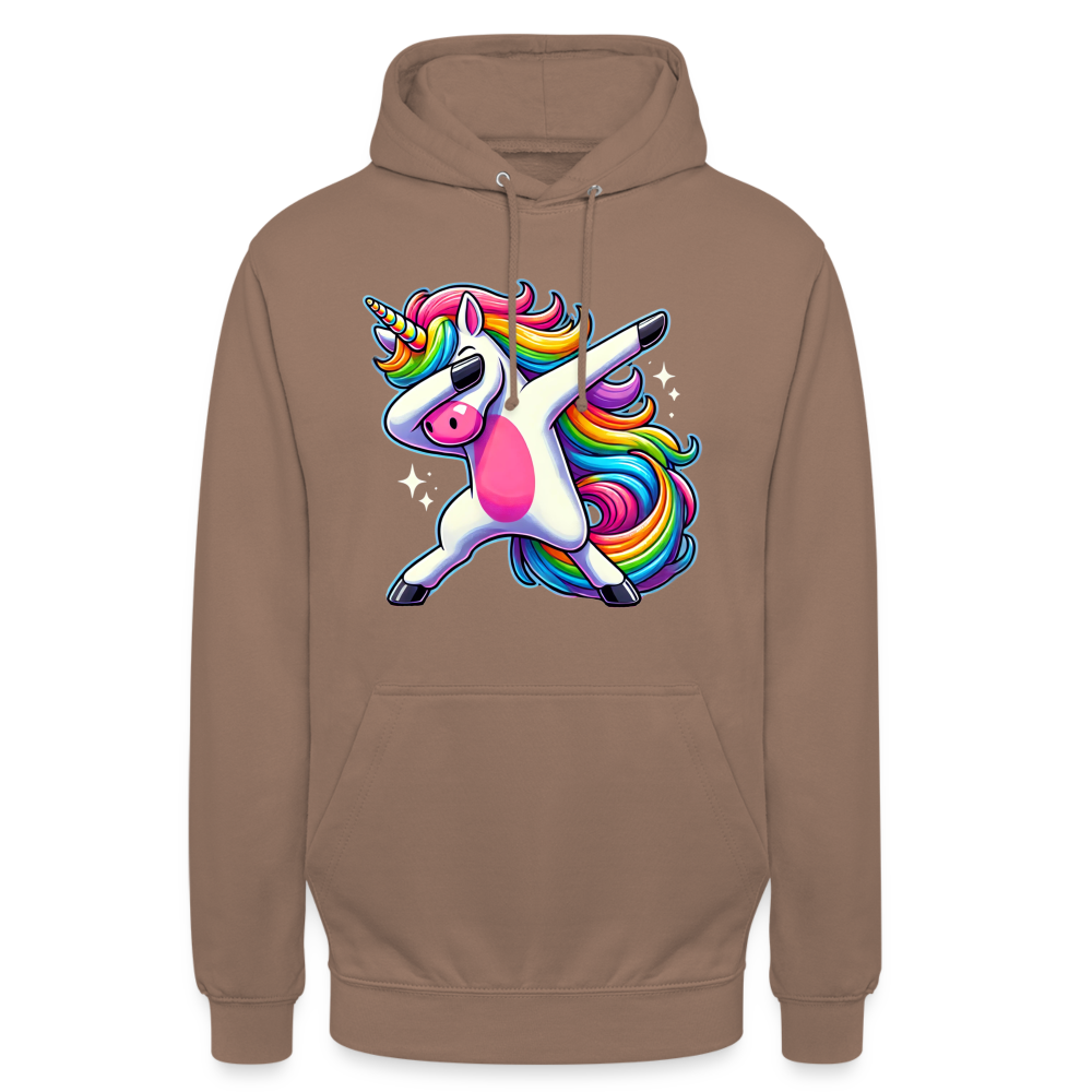 Unicorn Dab Dance Unisex Hoodie - Mokka