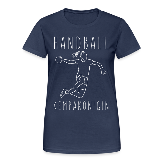 Handball Kempakönigin Handballerinnen Spruch Damen T-Shirt - Navy