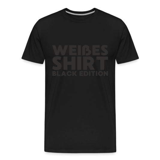 Weißes Shirt Black Edition Herren Premium Bio T-Shirt - Schwarz