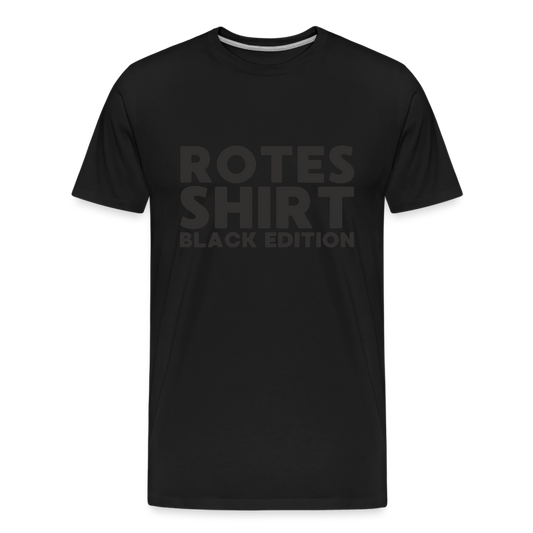 Rotes Shirt Black Edition Herren Premium Bio T-Shirt - Schwarz