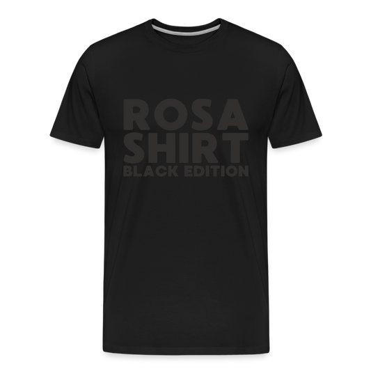 Rosa Shirt Black Edition Herren Premium Bio T-Shirt - Schwarz