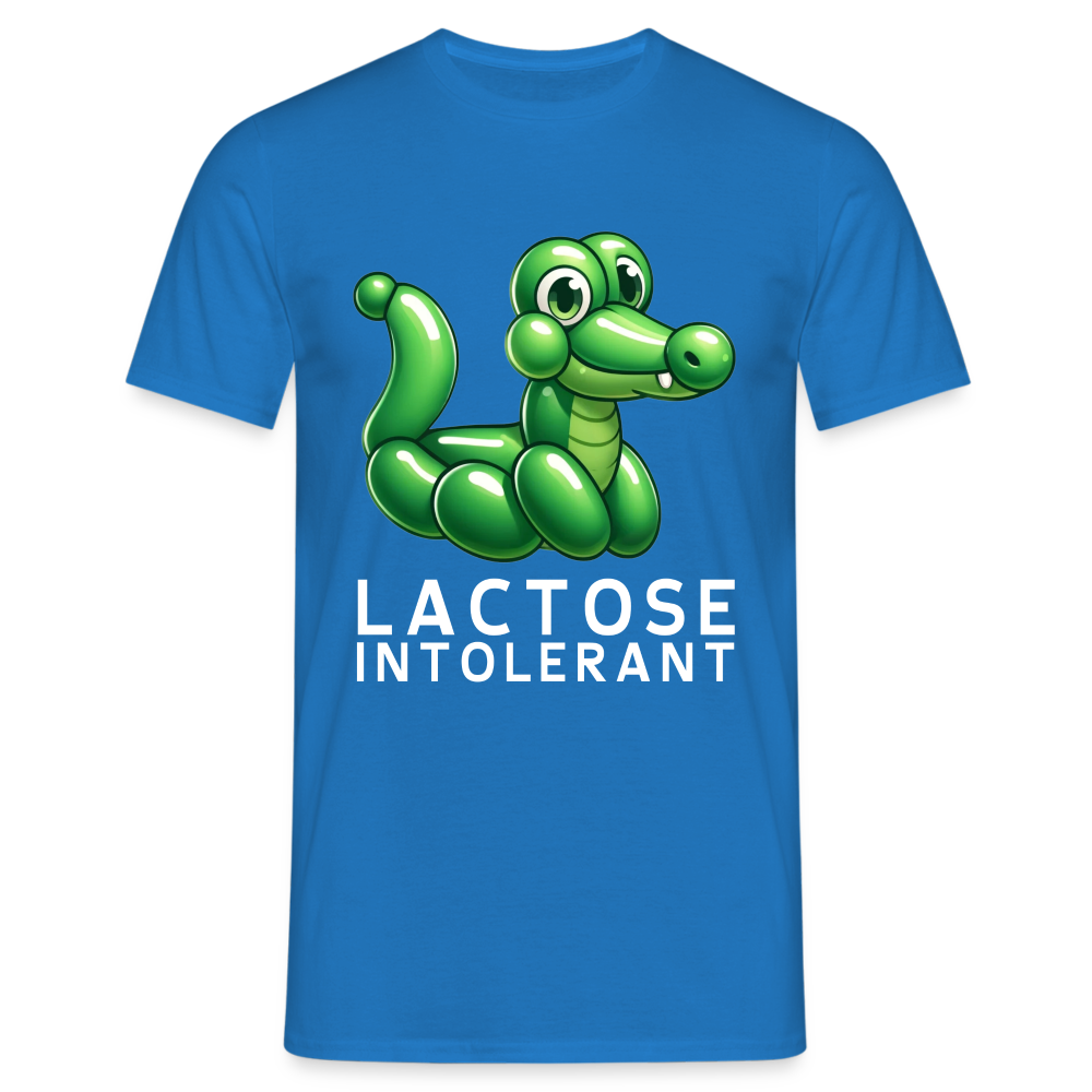 Lactose Intolerant Krokodil Ballon Herren T-Shirt - Royalblau