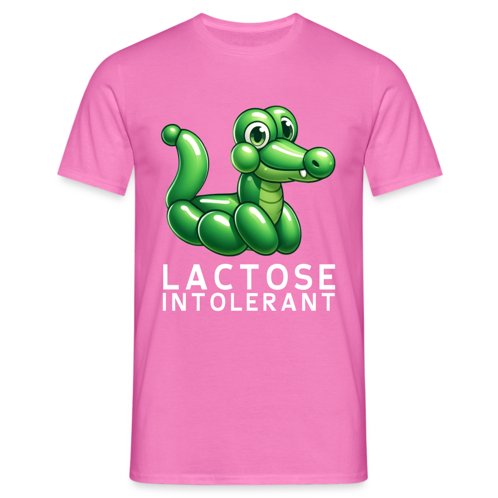 Lactose Intolerant Krokodil Ballon Herren T-Shirt - Pink