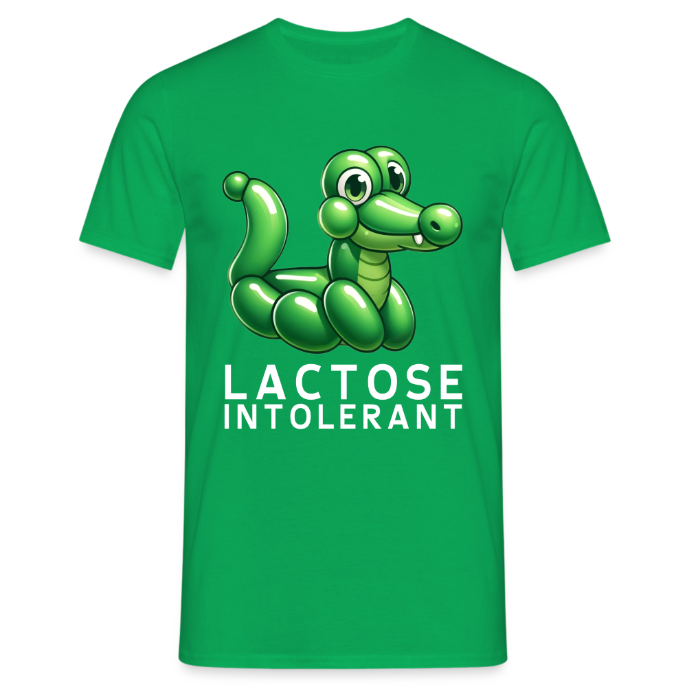 Lactose Intolerant Krokodil Ballon Herren T-Shirt - Kelly Green