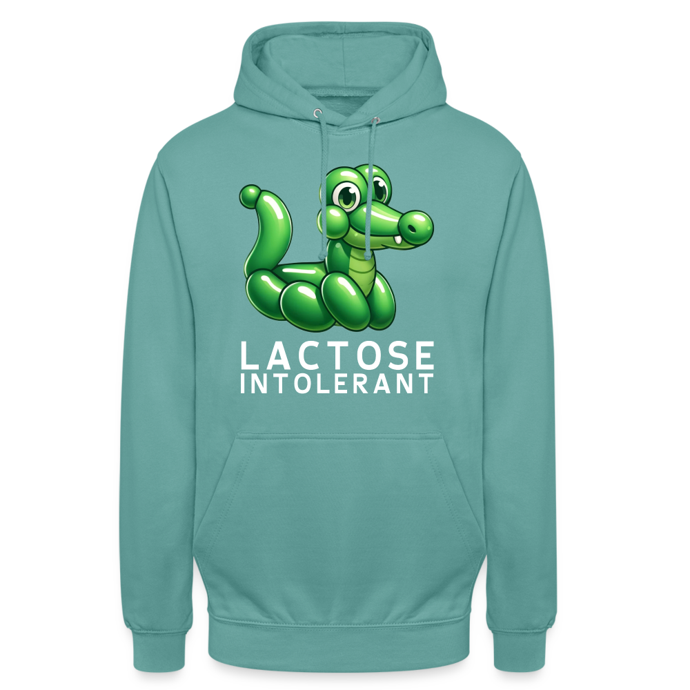 Lactose Intolerant Krokodil Unisex Hoodie - Pastelltürkis