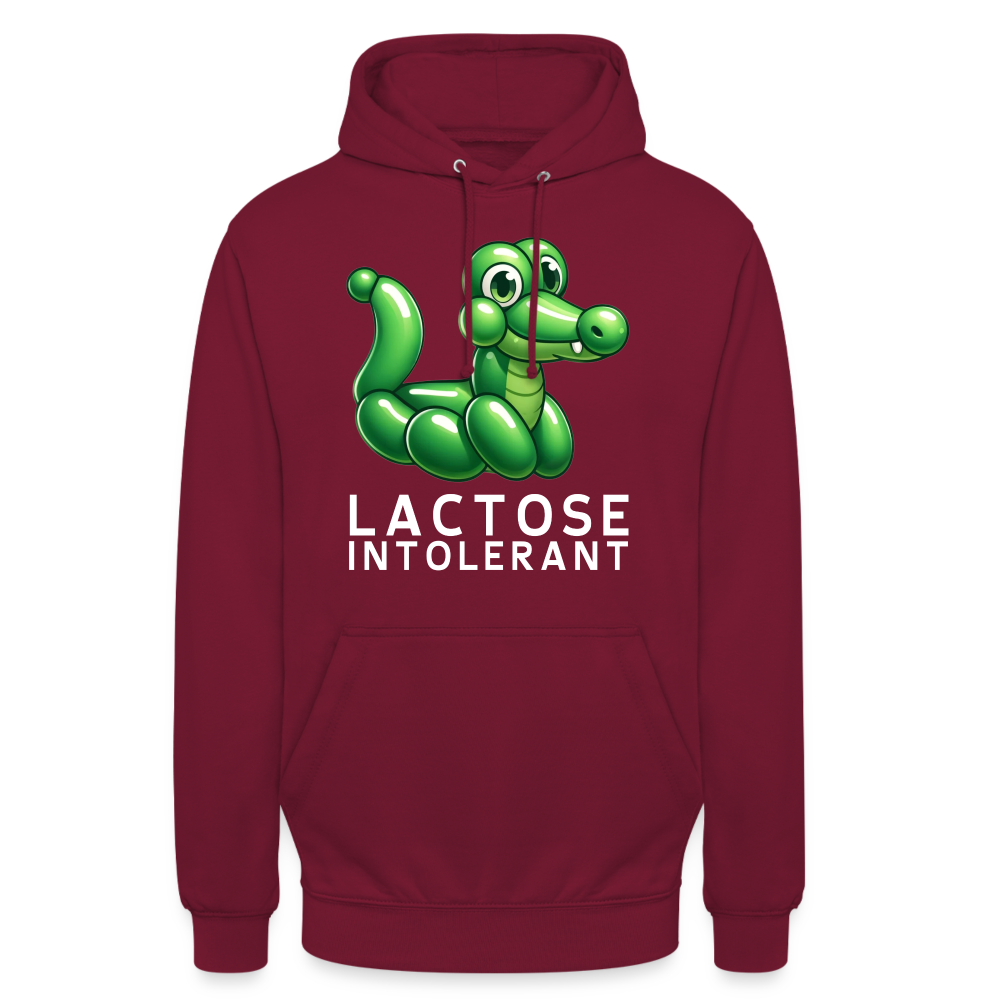 Lactose Intolerant Krokodil Unisex Hoodie - Bordeaux