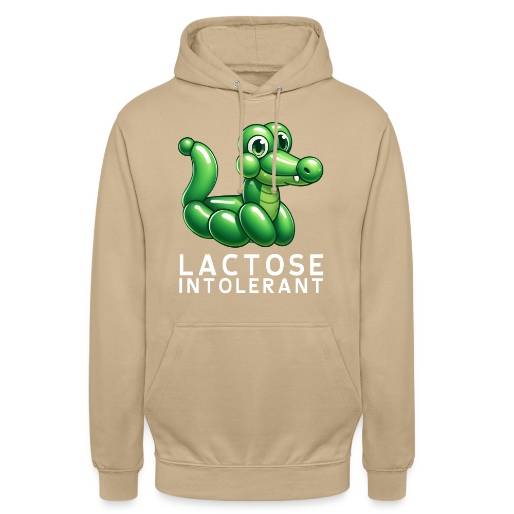 Lactose Intolerant Krokodil Unisex Hoodie - Beige