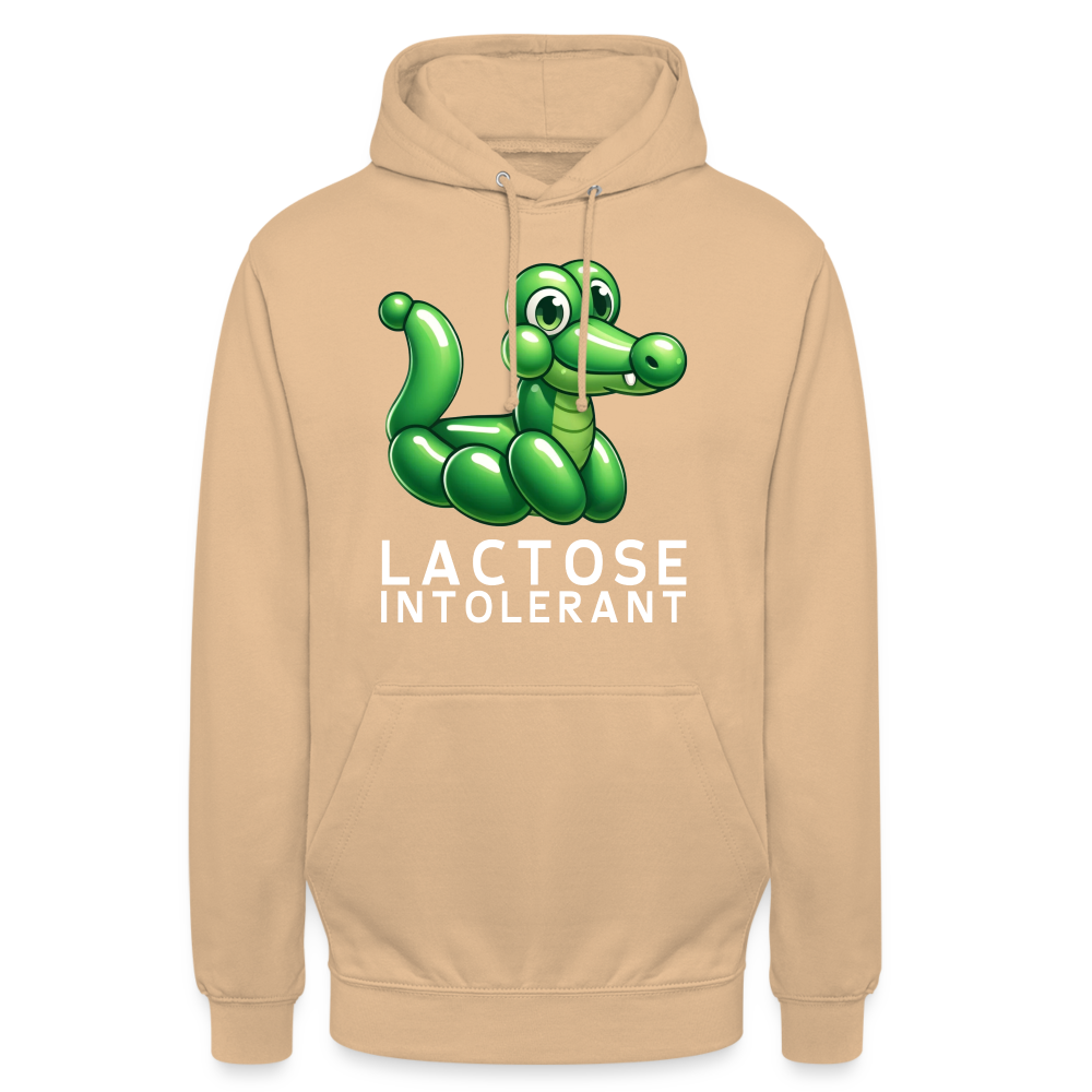 Lactose Intolerant Krokodil Unisex Hoodie - Beige