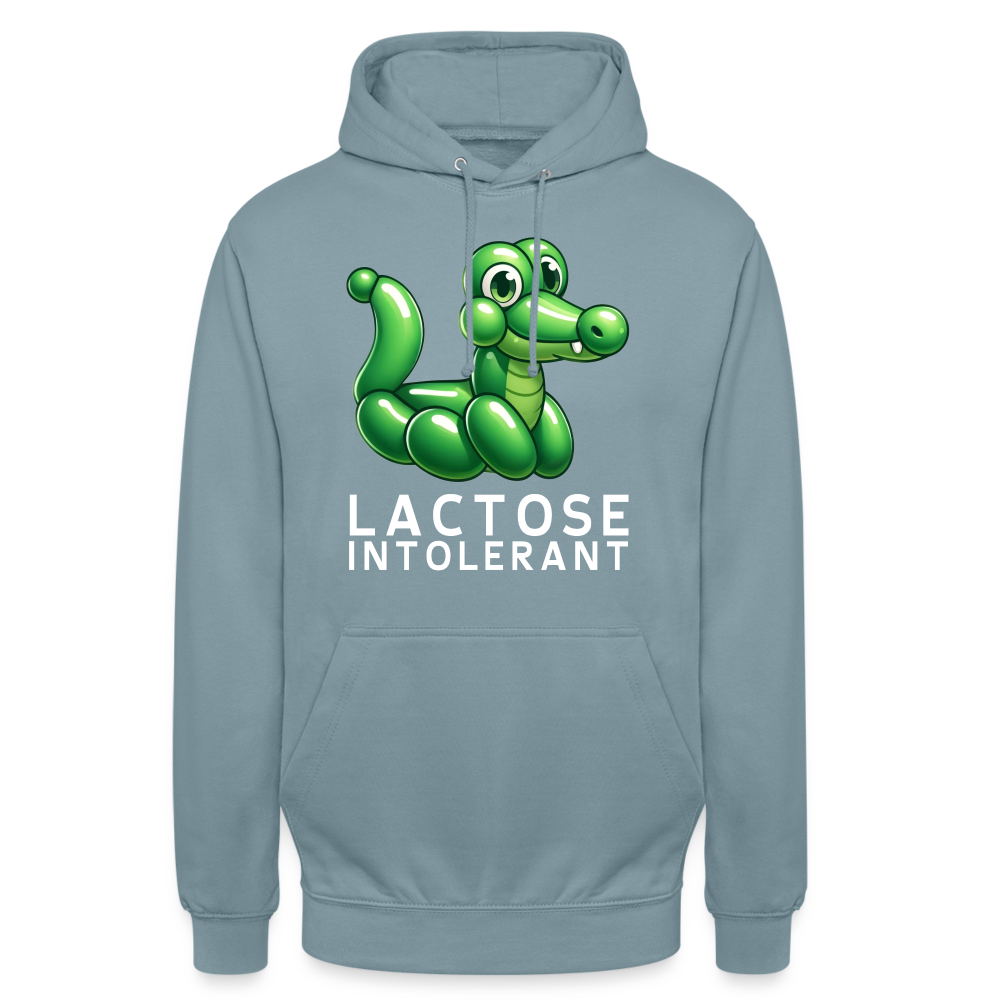 Lactose Intolerant Krokodil Unisex Hoodie - Nebelblau