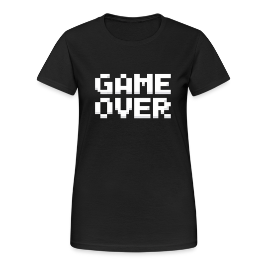 Game Over Retro Pixel Damen T-Shirt - Schwarz