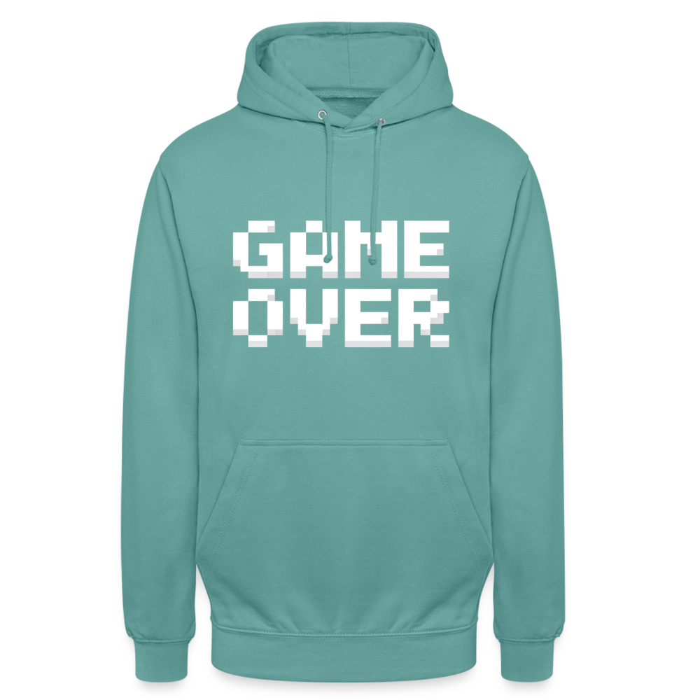 Game Over Retro Pixel Unisex Hoodie - Pastelltürkis