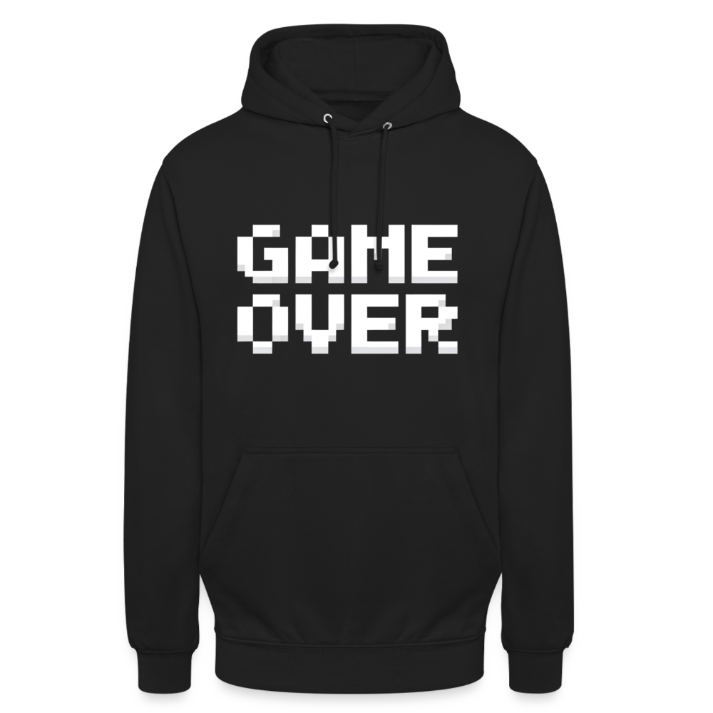 Game Over Retro Pixel Unisex Hoodie - Schwarz