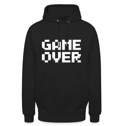 Game Over Retro Pixel Unisex Hoodie - Schwarz