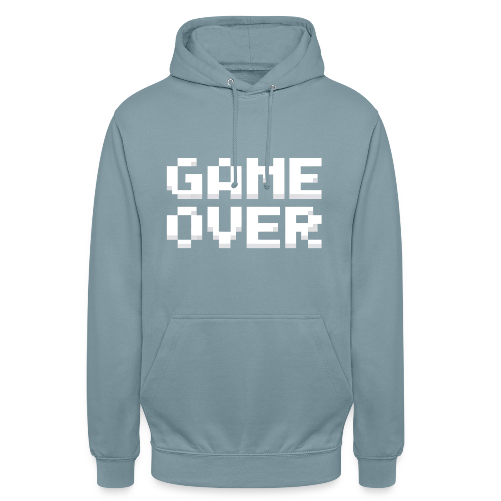 Game Over Retro Pixel Unisex Hoodie - Nebelblau