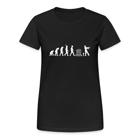 Zombie Evolution RIP Zombi Damen T-Shirt - Schwarz