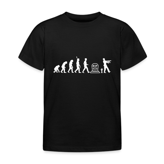 Zombie Evolution RIP Zombi Kinder T-Shirt - Schwarz