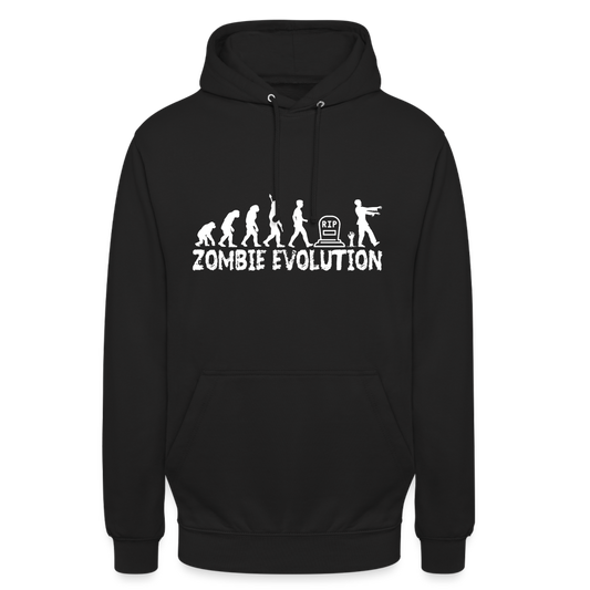 Zombie Evolution RIP Zombi Unisex Hoodie - Schwarz